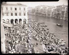 Aerial View Of Gondolas On Shore Venice Italy 1950 Old Photo