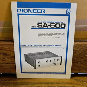 GENUINE Pioneer Model SA-500 Installation operating and service manual ORIGINAL - Picture 1 of 5