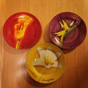 Givenchy Paris Juego de 3 Platos de Ensalada de Flores de Porcelana Les Fleurs de Parfums 8" - Imagen 1 de 7