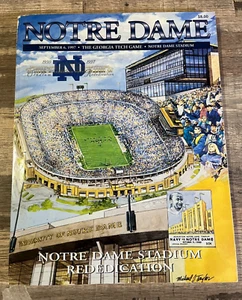 A - 1997 Notre Dame - Georgia Tech Football Program  Stadium Dedication & EXTRAS - Picture 1 of 3