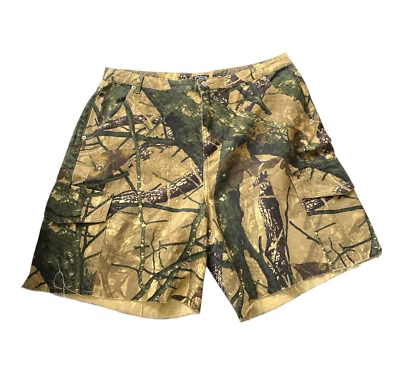 Pretty Little Thing Cargo Shorts Women's UK Size 20 Plus Army Camo Print Denim   - Image 1 of 4