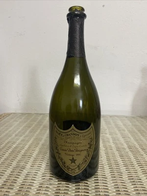 1 botella vacía vintage de champán Dom Perignon 1990 coleccionable Francia 750 ml Brut Foto 1 de 4