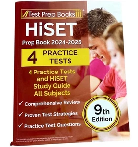 HiSET Prep Book 2024-2025: 4 Practice Tests and HiSET Study Guide All Subjects [ - Picture 1 of 2