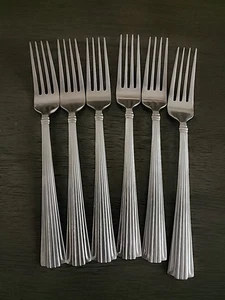 Reed And Barton Fluted Elegance Dinner Forks (6) Stainless 16/6 - Picture 1 of 4