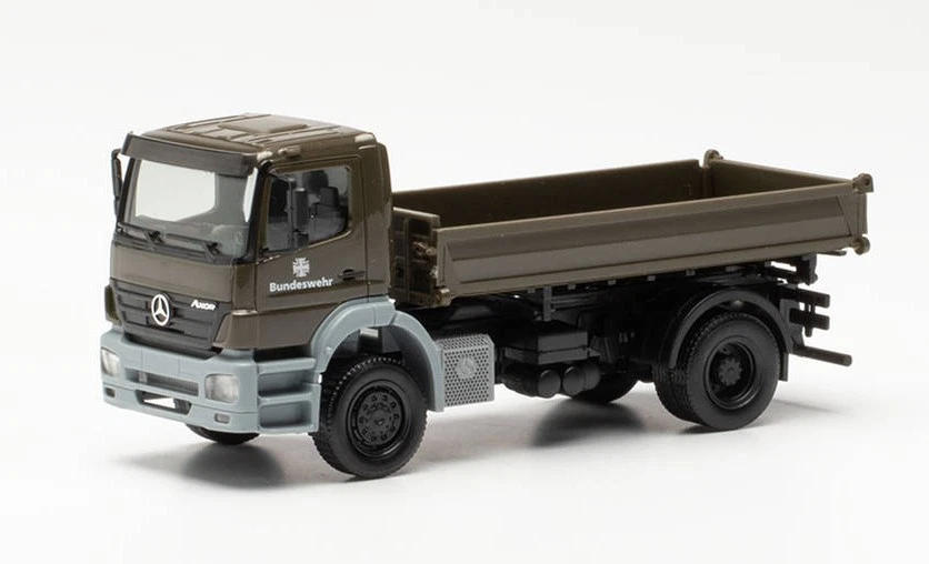 HERPA, MERCEDES AXOR 4x2 avec benne BUNDESWEHR, échelle 1/87, HER746946 - Photo 1/1
