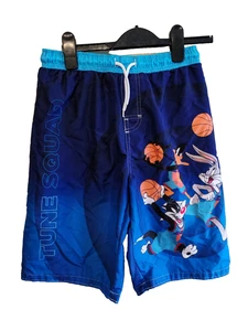 Space Jam Jungen Badeshorts Größe 16 Looney Tune Squad gefüttert Gummizug Urlaub - Bild 1 von 8