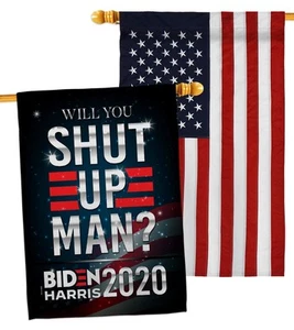 Will You Shut Up House Flag - Pack Patriotic Vote President Democrat Republic... - Picture 1 of 11
