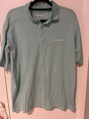 Camisa Polo Columbia Omni Wick Para Hombre Luz Aqua Como Nueva Manga Corta Grande Foto 1 de 4