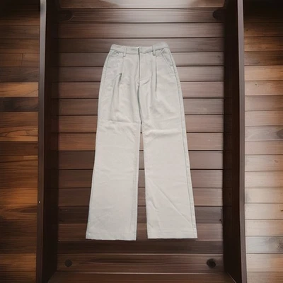 Abercrombie & Fitch Trouser Pants 2/26 (25x29) Beige Pleated High Rise Womens - Image 1 of 4