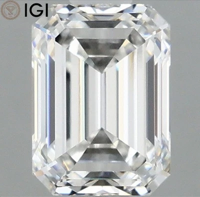 1.02 CT. Emerald Cut CVD Lab Grown Diamond IGI Certificate F Color VVS2 Clarity - Image 1 of 4