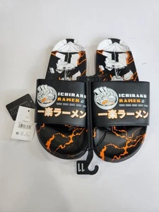 Bioworld Naruto Shippuden Ichiraku Ramen Men's Sandals Slides Sz 11 NWT - Picture 1 of 7