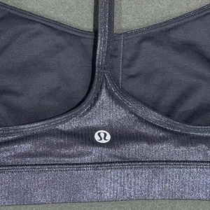 Lululemon Flow Y Bra - Dark Metallic - Light Support Bra Size 10 - Picture 1 of 6