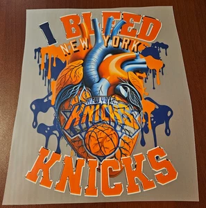 New York Knicks Colorful 8" DTF Heat Transfer Iron On FREE Shipping!!! (C4/1) - Picture 1 of 1