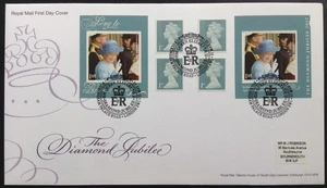 2012 6x1st Diamond Jubilee Booklet on First Day Cover, Buckingham Palace Rd SHS - Picture 1 of 2