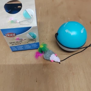 Trixie 4564 Turbinio Ball Motor Cat Toy 9cm Interactive Cat Toy Plush Mouse Toy - Picture 1 of 5