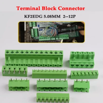 KF2EDG Terminal Block Connector 2/3/4/5/6/7/8/9/10/12 Pin 5.08mm Pitch - Image 1 of 4