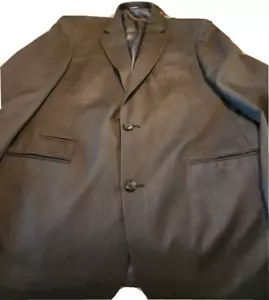 CLAIBORNE Para hombres Talla 42L Traje Abrigo Blazer Chaqueta Gris Carbón Rayas Como Está - Imagen 1 de 13