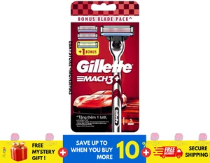 GILLETTE MACH 3 + 3 Cartridge B Razor 1 Handle + 3 Replacement Cartridge - Picture 1 of 7