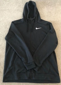 Nike Nice Men's Sweater Wear Black Gym Size L Jacket Pullover Hoodie Dri-Fit - Picture 1 of 5