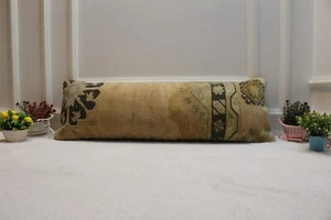 Handmade Patchwork Design Rug Pillow, 12x36 inc Long Lumbar Pillow Case, Home - Picture 1 of 8