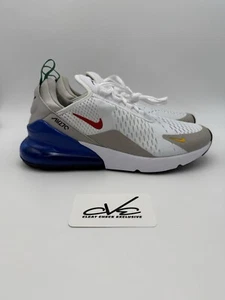 Brandneu Nike Air Max 270 Herren weiß blau Spiel royalrot Größe 9 - Bild 1 von 8