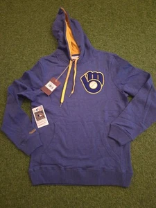 Mitchell & Ness Milwaukee Brewers Hoodie Men's Small MLB NWT - Picture 1 of 6