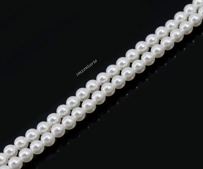 Originale South Sea Australia argento bianco tondo 10,00 mm filo di perle sci... - Immagine 1 di 4