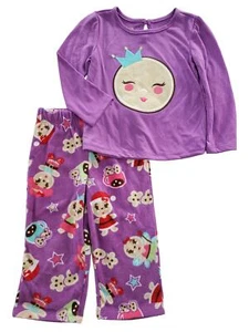 Joe Boxer Toddler Girls Purple Christmas Gingerbread Print 2 Pc Pajama PJ 2T - Picture 1 of 1