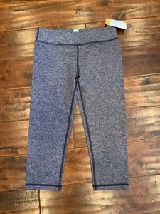 Ivivva Dark Purple Speckled Cropped Athletic Leggings, Size 14 - Picture 1 of 4