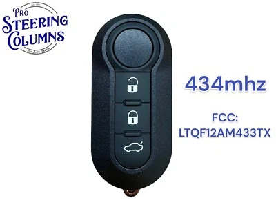 ПОДХОДИТ ДЛЯ 12-17 FIAT 500 НОВЫЙ ДИСТАНЦИОННЫЙ БРЕЛОК ОТКИДНОЙ 3 BTN 434 МГЦ LTQF12AM433TX - Изображение 1 из 4