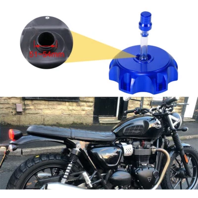 Blue Gas Fuel Tank Cap Kit For Kawasaki KX250R KX250 Suzuki DR200S DR250SE KX85 - Image 1 of 4