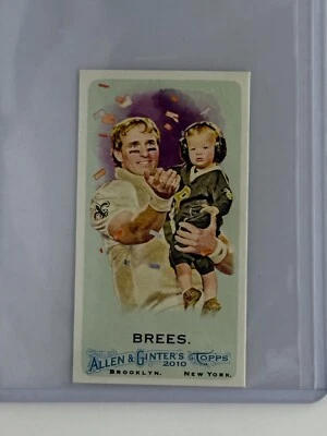 2010 Allen and Ginter 287 Drew Brees Mini Card SB Winner - Image 1 of 2