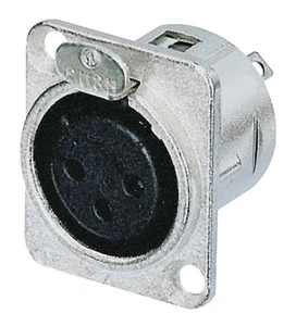 Enchufe de chasis hembra Neutrik XLR de 3 pines genuino - Código del artículo: NC3FD-L-1 - Imagen 1 de 3