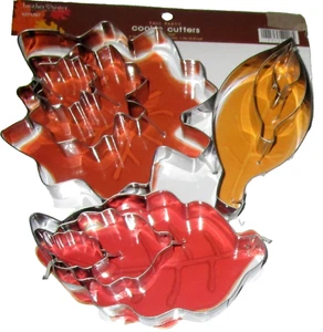 FALL 9 Pc. Mini Cookie Cutter Set / 5.2"/3"/1.5" Cookie Cutters /Stainless Steel - Picture 1 of 1