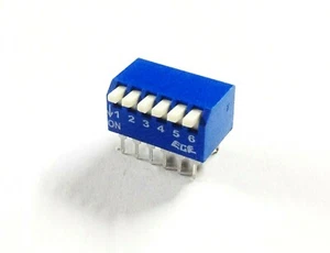Interruttore dip switch ECE, ON/OFF 0.05A / 30VDC 6 vie 6+6 terminali stagnati - Picture 1 of 1