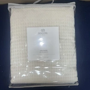 Docofil Cotton/Linen Queen Duvet 90 X90” & 2 Standard Shams Set Made In Portugal - Picture 1 of 8