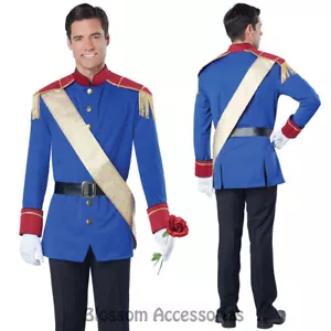 CA56 Mens Storybook Prince Charming Royal Cinderella King Fairy Tales Costume - Picture 1 of 4