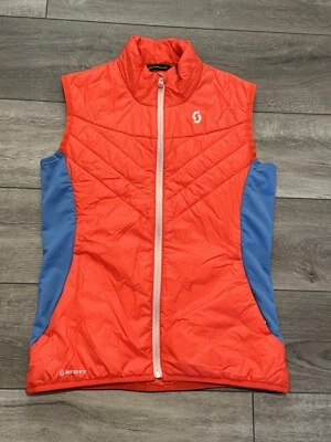 Women’s SCOTT Light Running Vest Blue/Red w Stretch Panels Primaloft Size Small - Image 1 of 4