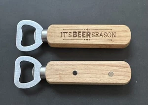 Abridor de botellas de madera grabado It's Beer Season ¡NUEVO! - Imagen 1 de 1