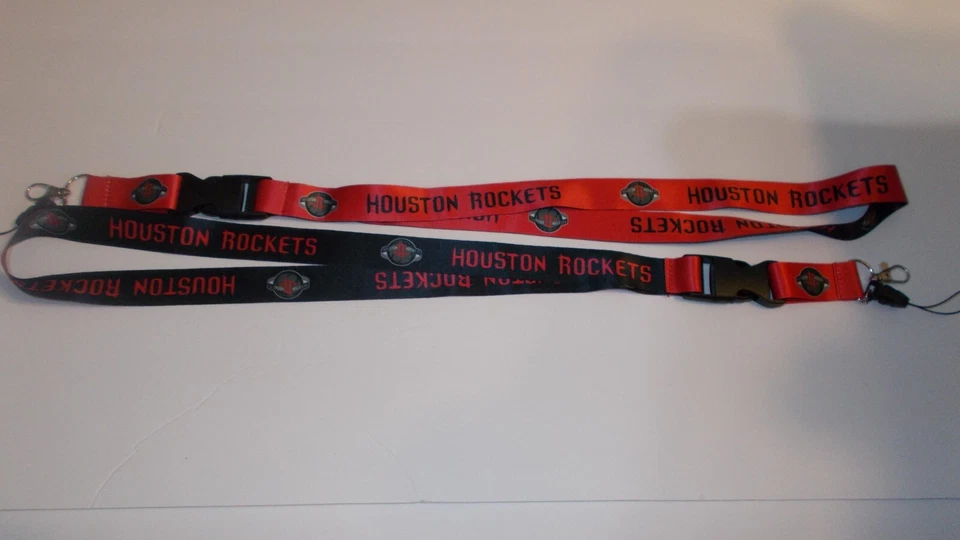 Two Houston Rockets Lanyards Printed on both sides 25" Long Free Shipping - Image 1 of 1