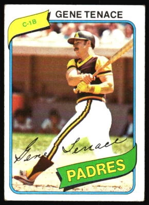 1980 Topps Gene Tenace #704 San Diego Padres - Image 1 of 2
