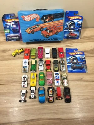 Vtg 1975 Mattel Hot Wheels 24 Car Collectors Case w/ 24 Diecast Cars WITH BONUS - Image 1 of 4