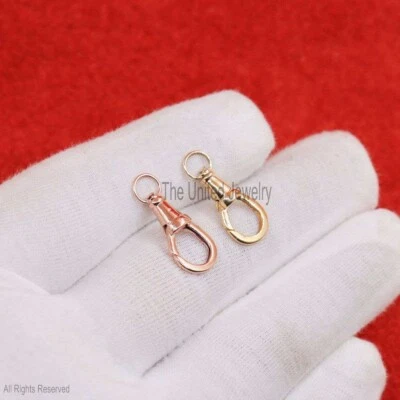 925 Sterling Silver Charm Holder, Watch Chain Clip, Dog Clip, Swivel Clip - Image 1 of 4