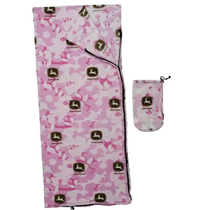 John Deere Pink Camo Sleeping Bag for Girls - Picture 1 of 1