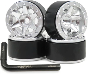 Adjustable Offset 1.0 Beadlock Wheels Rims Hex 7Mm for RC Micro Crawler 1/18 TRX - Picture 1 of 12