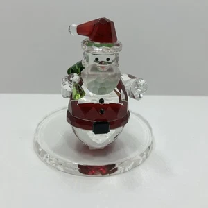 Vintage PARTYLITE , Sparkle Crystal Santa, Tea Light Candle Holder Retired - Picture 1 of 10