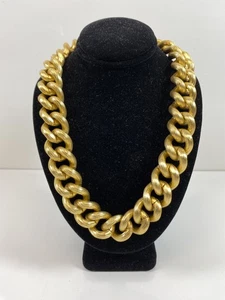 Vintage Anne Klein Gold Tone Multi Big Twisted Link Chain Necklace 18” - Picture 1 of 8