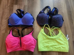 4er Set VSX Victoria's Secret Sport BH 32C 34C neon, gepolstert, pink, lila - Bild 1 von 7