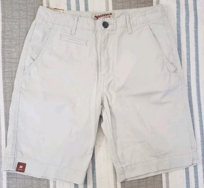 Arizona Jean Co. Chino Shorts Men’s 30 Pearl Gray Flat Front Cotton NWT - Image 1 of 4