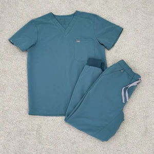 Figs Scrubs Set Medium Marine Blue Leon 3 Pocket Shirt / Tansen Jogginghose - Bild 1 von 7
